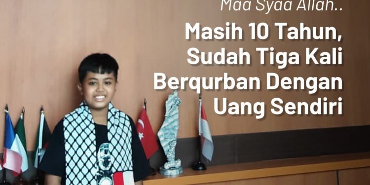 Masya Allah.. Masih 10 Tahun, Khaidir Berqurban dengan Uang Sendiri