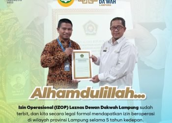Izin Operasional (IZOP) Laznas Dewan Dakwah Lampung