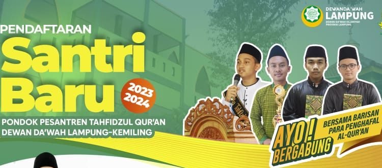 PPTQ Dewan Dakwah Lampung Kemiling buka pendaftaran santri baru