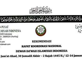 REKOMENDASI  RAPAT KOORDINASI NASIONAL  DEWAN DAWAH ISLAMIYAH INDONESIA 2024/1445 H