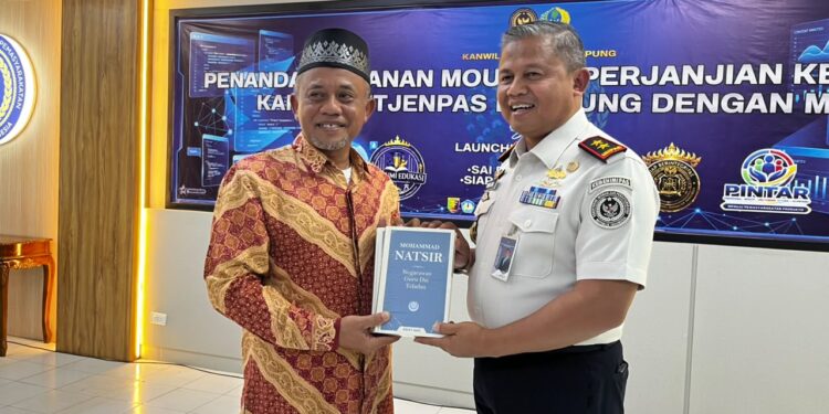 Kanwil Ditjenpas Lampung dan Dewan Da’wah Lampung Laksanakan  Penandatangan  MoU Pembinaan Mental dan Rohani Islam untuk Pegawai dan Warga Binaan Kemasyarakatan di Lampung